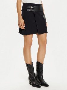 Liu Jo Spódnica mini WF4227 MA05P Czarny Regular Fit. Czarne spódnice Liu Jo, xl, bez wzorów, z syntetyku, mini. Za 409,99 zł.