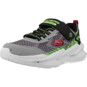 Buty SKECHERS METEOR LIGHTS Szary. Szare buty trekkingowe Skechers, z tkaniny, bez zapięcia. Za 216,99 zł.