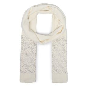 Szalik Guess. Białe szaliki Guess, z aplikacjami. Za 294,99 zł.