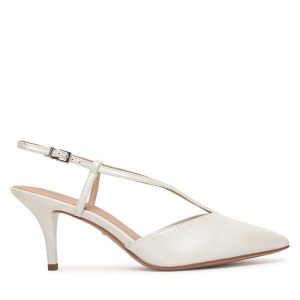 Sandały Tamaris. Białe sandały Tamaris, bez wzorów, bez obcasa, na szpilce, bez zapięcia. Za 379,99 zł.