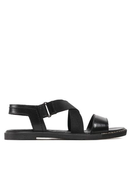 Lasocki Sandały WI23-LALITA-11 Czarny. Czarne sandały Lasocki, bez wzorów, ze skóry, bez obcasa, na płaskiej podeszwie, bez zapięcia. Za 179,99 zł.