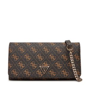Torebka Guess. Brązowe listonoszki Guess, z aplikacjami, bez dodatków. Za 319,99 zł.