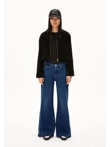 Armedangels Dżinsy "Libraaea" - Wide Leg fit - w kolorze granatowym rozmiar: W30/L32. Niebieskie jeansy ARMEDANGELS, z aplikacjami, z bawełny, z podwyższonym stanem. Za 221,88 zł.