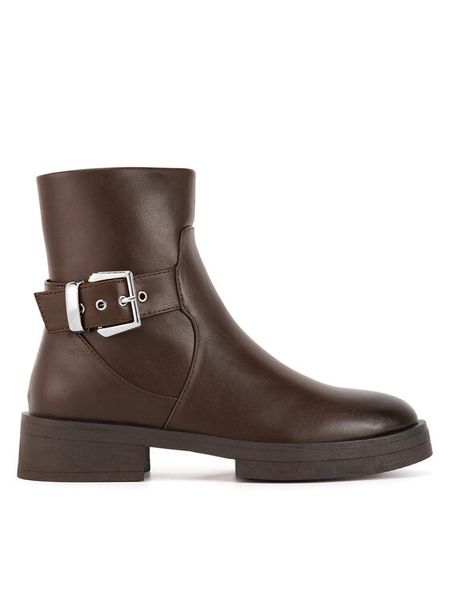 Jenny Fairy Botki HY6137-1 Brązowy. Brązowe botki Jenny Fairy, bez wzorów, ze skóry, bez obcasa, na płaskiej podeszwie, bez zapięcia. Za 179,99 zł.