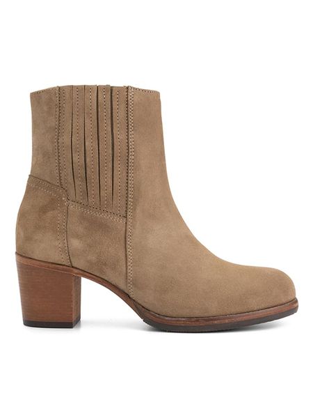 Mysa Skórzane botki "Pentas" w kolorze beżowym rozmiar: 39. Brązowe botki Mysa, bez wzorów, bez obcasa, bez zapięcia. Za 352,43 zł.