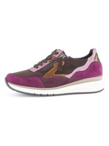Gabor Sneakersy w kolorze fioletowo-brązowym rozmiar: 38. Brązowe trampki Gabor, bez wzorów, bez zapięcia. Za 259,13 zł.