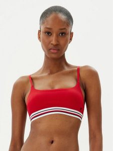 Tommy Hilfiger Góra od bikini UW0UW05806 Czerwony. Czerwone bikini TOMMY HILFIGER, bez wzorów, z syntetyku. Za 129,99 zł.