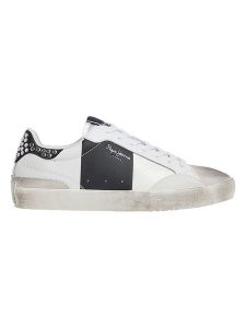 Pepe Jeans FOOTWEAR Skórzane sneakersy "Lane Glam" ze wzorem rozmiar: 38. Trampki Pepe Jeans FOOTWEAR, bez wzorów, z jeansu, bez zapięcia. Za 227,85 zł.