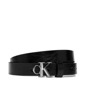 Pasek Calvin Klein. Czarne paski Calvin Klein, bez wzorów. Za 249,99 zł.
