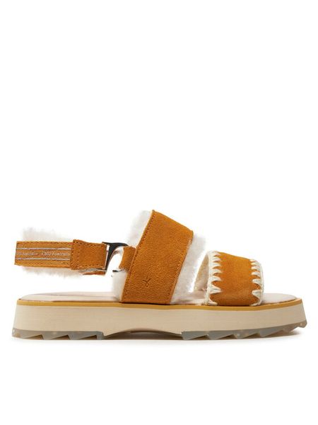 EMU Australia Sandały Montobello W13057 Żółty. Żółte sandały EMU Australia, bez wzorów, ze skóry, bez obcasa, na płaskiej podeszwie, bez zapięcia. Za 169,00 zł.