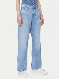 Mustang Jeansy Madison 1016211 Błękitny Wide Fit. Niebieskie jeansy Mustang, bez wzorów, z bawełny. Za 259,99 zł.