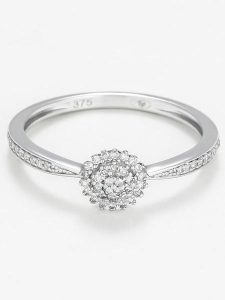 DIAMOND & CO Złoty pierścionek "Harmonie" z diamentami rozmiar: 58. Szare pierścionki Diamond & Co, z diamentem, złote. Za 1 207,99 zł.