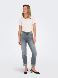 ONLY Dżinsy - Slim fit - w kolorze błękitnym rozmiar: W26/L32. Niebieskie jeansy ONLY, z aplikacjami, ze skóry, z podwyższonym stanem. Za 118,56 zł.