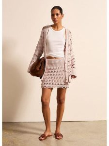 STEFANEL Spódnica w kolorze jasnoróżowym rozmiar: S. Różowe spódnice Stefanel, s, bez wzorów, mini. Za 239,99 zł.