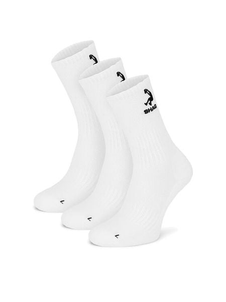 Shaq Skarpety długie AS_SHQ_H_001W_SS25 (3-PACK) Biały. Białe skarpetki Shaq, bez wzorów, z bawełny. Za 54,99 zł.