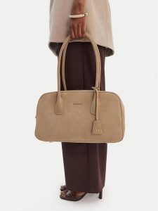 GINO ROSSI Torebka EO-LA482-7019-2 Beżowy. Brązowe torebki klasyczne Gino Rossi, bez wzorów, ze skóry, bez dodatków. Za 399,99 zł.