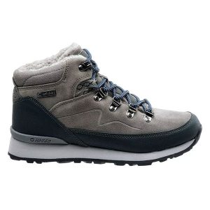 Buty ocieplane trekkingowe damskie Hi-Tec Midora Mid WP Wo's - szare, Rozmiar buta 40. Szare buty trekkingowe Hi-tec, z gumy, bez zapięcia. Za 194,99 zł.