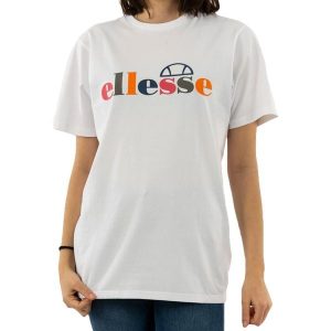 Koszulka T-shirt Ellesse Rialzo - Damska. Białe t-shirty Ellesse, bez wzorów, z bawełny, bez kołnierzyka, bez ramiączek. Za 84,50 zł.