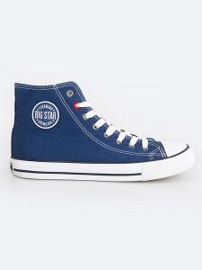BIG STAR Sneakersy w kolorze granatowym rozmiar: 38. Niebieskie trampki Big Star, bez wzorów, za kostkę, bez zapięcia. Za 89,99 zł.