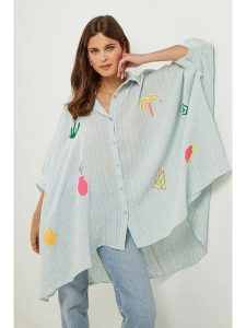 Lin Passion Tunika w kolorze miętowym rozmiar: 36/38. Zielone tuniki Lin Passion, bez wzorów, klasyczne, bez kołnierzyka, bez ramiączek. Za 173,99 zł.