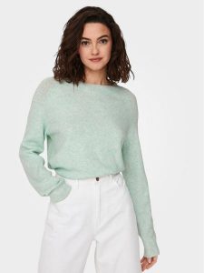 ONLY Sweter Rica 15204279 Zielony Regular Fit. Zielone swetry klasyczne ONLY, l, z syntetyku, bez kołnierzyka. Za 139,99 zł.