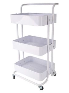 Echtwerk Wózek kuchenny w kolorze białym - 43 x 86 x 32 cm rozmiar: onesize. Białe shopper bag Echtwerk, bez wzorów, z materiału, bez dodatków. Za 205,45 zł.