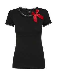 Pussy Deluxe Koszulka w kolorze czarnym rozmiar: M. Czarne bluzki Pussy Deluxe, m, bez wzorów, z bawełny, bez kołnierzyka, bez ramiączek. Za 87,81 zł.