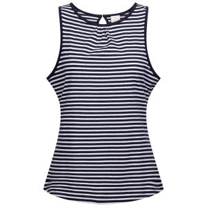 Vest Top Damski Paski Kelly. Niebieskie topy Trespass, bez wzorów, bez kołnierzyka, bez ramiączek. Za 65,99 zł.