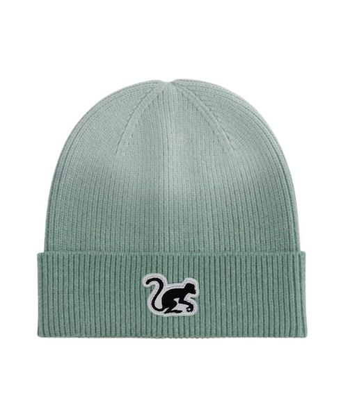 Czapka beanie – haftowane logo / gradient / rozmiar uniwersalny (zielona). Zielone czapki SURF MONKEY, z aplikacjami, z dzianiny. Za 139,95 zł.