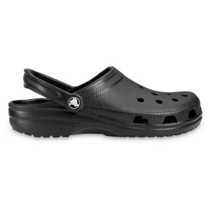 Klapki dla dorosłych Crocs Classic. Czarne klapki Crocs, bez wzorów, z syntetyku, bez obcasa. Za 224,96 zł.
