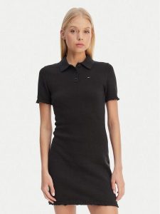 Tommy Jeans Sukienka codzienna Lettuce DW0DW22336 Czarny Slim Fit. Czarne kombinezony Tommy Jeans, l, bez wzorów, z bawełny, bez kołnierzyka, bez ramiączek. Za 409,99 zł.