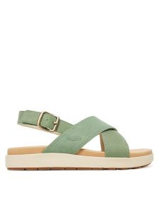 Keen Sandały Elle Luxe Cross Strap 1030525 Zielony. Zielone buty trekkingowe Keen, z nubiku, bez zapięcia. Za 379,99 zł.