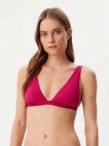 Tommy Hilfiger Góra od bikini UW0UW05802 Różowy. Czerwone bikini TOMMY HILFIGER, bez wzorów, z syntetyku. Za 149,99 zł.