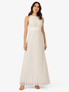 APART Sukienka w kolorze kremowym rozmiar: 40. Brązowe sukienki Apart, na co dzień, bez wzorów, bez kołnierzyka, bez ramiączek, maxi, proste. Za 187,99 zł.