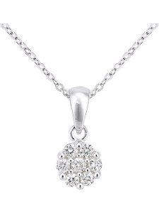 Revoni Złoty naszyjnik z diamentową zawieszką - dł. 46 cm rozmiar: onesize. Szare naszyjniki Revoni, z diamentem, złote. Za 981,37 zł.