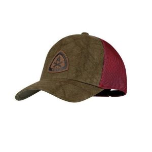 Czapka z daszkiem Buff Trucker Cap. Zielone czapki Buff, bez wzorów, sportowe. W wyprzedaży za 90,94 zł.