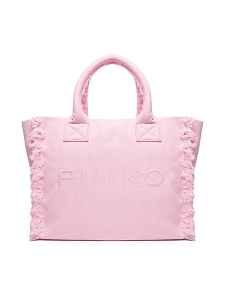 PINKO Torebka Beach Shopping PE 25 PLTT 100782 A1WQ Różowy. Czerwone torebki klasyczne Pinko, bez wzorów, z materiału, bez dodatków. Za 379,99 zł.