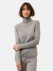 Just Cashmere Kaszmirowy sweter "Lanais" w kolorze szarym rozmiar: XXL. Szare golfy Just Cashmere, bez wzorów, z kaszmiru. Za 479,76 zł.