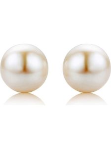 Revoni Kolczyki-wkrętki w kolorze białym z perłami rozmiar: onesize. Białe kolczyki Revoni, z perłą, złote. Za 254,74 zł.