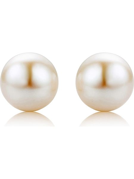 Revoni Kolczyki-wkrętki w kolorze białym z perłami rozmiar: onesize. Białe kolczyki Revoni, z perłą, złote. Za 254,74 zł.