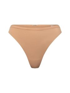 Calvin Klein Stringi Kobiety Sztuczne włókno beżowy, S. Brązowe stringi Calvin Klein, bez wzorów, z włókna. Za 109,95 zł.