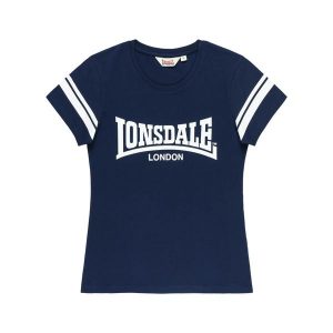 T-shirt damski Lonsdale Killegray. Niebieskie t-shirty Lonsdale, bez wzorów, bez kołnierzyka, bez ramiączek. Za 191,00 zł.