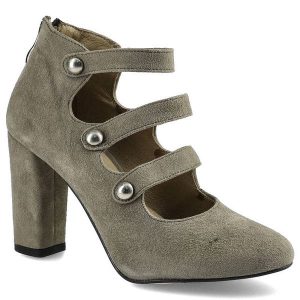 Zielone Botki Karino Damskie Eleganckie Obuwie. Zielone botki Karino, bez wzorów, bez obcasa, na obcasie, bez zapięcia. Za 259,00 zł.