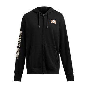 Bluza damska Under Armour Project Rock HWT Full Zip Hard at Work. Brązowe bluzy Under Armour, s, bez wzorów, bez kaptura. Za 339,99 zł.