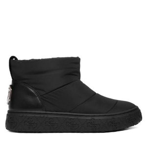 Śniegowce Guess. Czarne buty zimowe Guess, bez obcasa, bez zapięcia. Za 759,99 zł.