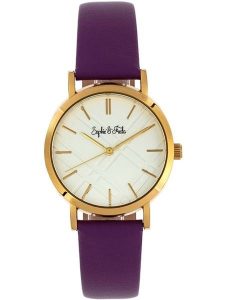 Sophie & Freda Zegarek kwarcowy "Budapest" w kolorze złoto-fioletowo-białym rozmiar: onesize. Różowe, analogowe zegarki Sophie & Freda. Za 165,99 zł.