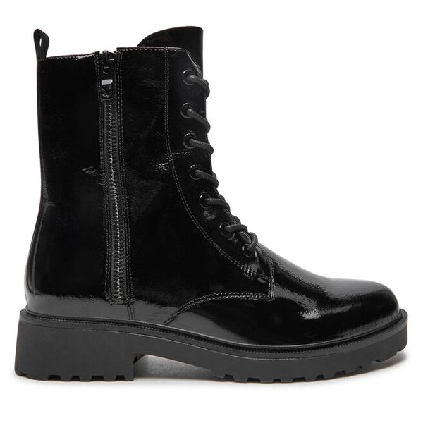 Trapery Caprice. Czarne buty zimowe Caprice, bez obcasa, bez zapięcia. Za 549,99 zł.
