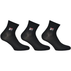 Skarpetki ponad kostę unisex Fila 3 pary. Czarne skarpetki Fila, bez wzorów, z bawełny. Za 30,99 zł.
