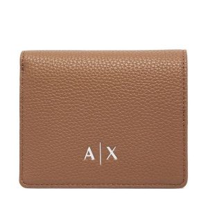 Portfel Armani Exchange. Brązowe portfele Armani Exchange, bez wzorów. Za 269,99 zł.