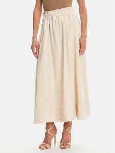 YAS Spódnica maxi Flaxy 26036370 Beżowy Regular Fit. Brązowe spódnice YAS, bez wzorów, z wiskozy, maxi. Za 169,99 zł.